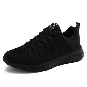 New Women Fashion Running Sneakers Platform Solid Color Flats Ladies Shoes Casual Breathable Wedge Heel Women Walking Sneaker (Shoe Size: 39, Color: 1721-black)