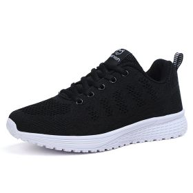 New Women Fashion Running Sneakers Platform Solid Color Flats Ladies Shoes Casual Breathable Wedge Heel Women Walking Sneaker (Shoe Size: 37, Color: 1721-white black)