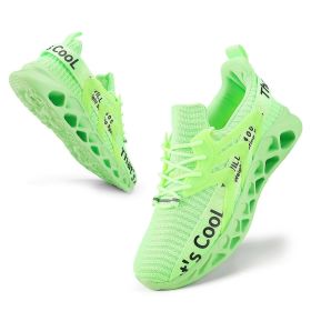 Fashion Men Women Non-slip Lightweight Air Mesh Breathable Casual Sneakers Shock-absorbing Running Jogging Walking Sports Shoes (Color: Green, size: 36)