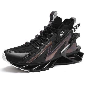 Men Sneakers Luxury Men Shoes Blade Fashion Men Shoes High Top Running Shoes for Men Sport Shoes Sneakers Zapatillas Hombre male (Color: Black, size: 39)