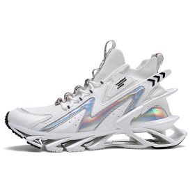 Men Sneakers Luxury Men Shoes Blade Fashion Men Shoes High Top Running Shoes for Men Sport Shoes Sneakers Zapatillas Hombre male (Color: White, size: 43)