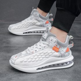 Running Shoes for Men Cushion Athletic Men's Sneaker Breathable Mesh Outdoor Walking Sport Shoes Plus Size Chaussure Homme Male (Color: White, size: 43)