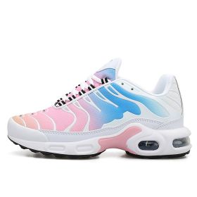 Mens Sport Running Shoes Summer Breathable Mesh Walking Jogging Athletic Sneakers Lightweight Outdoor Male Trainer Hombre Shoes (Color: pink blue A18, size: 43)