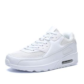 Mens Sneakers Arrival Running Shoes Lover Gym Shoes Light Breathe Comfort Outdoor Air Cushion Couple Jogging Hombre Shoes 36-47 (Color: White, size: 36)