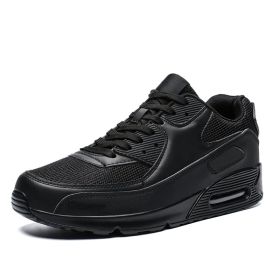 Mens Sneakers Arrival Running Shoes Lover Gym Shoes Light Breathe Comfort Outdoor Air Cushion Couple Jogging Hombre Shoes 36-47 (Color: Black, size: 46)