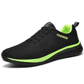 New Arrival Cushion Mesh Breathable Running Shoes Army Green Light Summer Walking Shoes Men Women Sneakers Hombre Big Size 39-47 (Color: 9088 black green, size: 41)