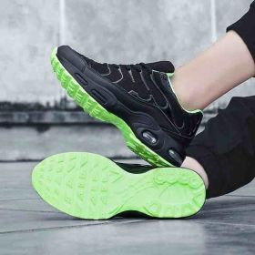New Arrival Cushion Mesh Breathable Running Shoes Army Green Light Summer Walking Shoes Men Women Sneakers Hombre Big Size 39-47 (Color: black green 0138, size: 44)
