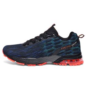 New Arrival Men Walking Running Shoes Summer Breathable Outdoor Sport Training Sneakers for Men Big Size Athletic Trainers 2022 (Color: blue orange, size: 40)
