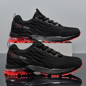 Cushioning Jogging Shoes Men's Running Marathon Shoes Athletics Training Sneakers Breathable Spring Sport Walking Shoes for Men (Color: black red 5022, size: 44)