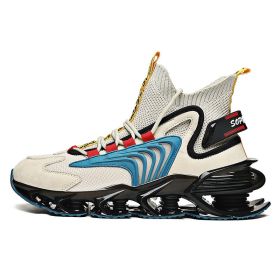 Men Shoes Sneakers Male Tenis Luxury Summer Mens Shoes Trainer Sport Shoes Fashion Outdoor Running Shoes for Men Zapatos Hombre (Color: beige blue, size: 39)