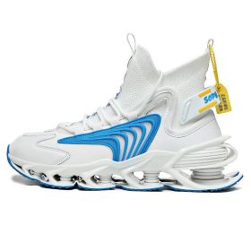 Men Shoes Sneakers Male Tenis Luxury Summer Mens Shoes Trainer Sport Shoes Fashion Outdoor Running Shoes for Men Zapatos Hombre (Color: White Blue, size: 41)