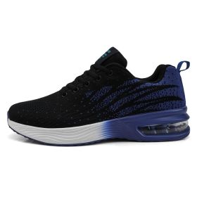 New Arrival Men Running Sneakers for Male Breathable Cushion Walking Sport Shoes Mens Chaussure Homme Sport Trainer Hombre Shoes (Color: Black blue, size: 42)
