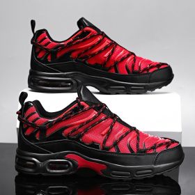 Men Running Shoes Breathable Outdoor Sports Light Sneakers for Male Comfortable Athletic Cushion Tenis Training Footwear Hombre (Color: red 106, size: 41)