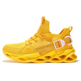 Women and Men Sneakers Breathable Running Shoes Outdoor Sport Fashion Comfortable Casual Couples Gym Mens Shoes Zapatos De Mujer (Color: 133 yellow, size: 36)