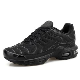 Professional Air Cushion Mesh Breathable Running Shoes Mens Womens Training Sneakers Black Platform Jogging Sneakers Zapatillas (Color: Black, size: 46)