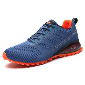 High Quality Big Size 50 Men Shoes Sneakers Comfortable Outdoor Running Walking Trainer Sports Shoes Man Green Black Hombre (Color: blue orange, size: 41)