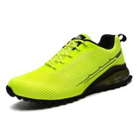 High Quality Big Size 50 Men Shoes Sneakers Comfortable Outdoor Running Walking Trainer Sports Shoes Man Green Black Hombre (Color: Green, size: 41)
