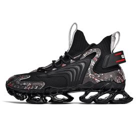 Shoes for Men's Sneakers 2022 Summer Fashion Light Street Style Breathable MaleTrainers Running Sports Gym Tenis Shoes Footwear (Color: Black, size: 43)