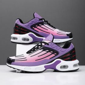 Mens Sport Running Shoes Summer Breathable Mesh Walking Jogging Athletic Sneakers Lightweight Outdoor Male Trainer Hombre Shoes (Color: pink purple H218, size: 38)