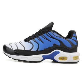 Mens Sport Running Shoes Summer Breathable Mesh Walking Jogging Athletic Sneakers Lightweight Outdoor Male Trainer Hombre Shoes (Color: white blue A18, size: 44)