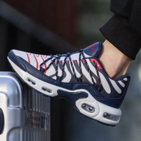 New Most Popular Style Men Running Outdoor Walking Sneakers Comfortable Air Mesh Athletic Sport Shoes for Men Zapatos De Hombre (Color: 8910 white blue, size: 46)