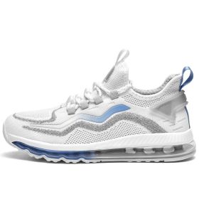 Big Size Men Athletic Running Sport Shoes Breathable Outdoor Walking Jogging Sneakers Air Mesh Summer Male Sport Trainers Hombre (Color: white gray, size: 44)