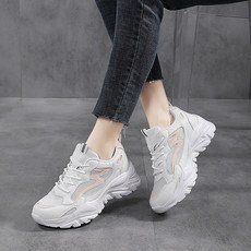 New casual shoes running shoes women's shoes fly woven casual sports shoes autumn tide (Color: White, size: 36)