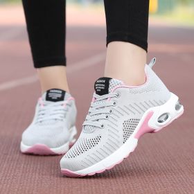Summer new ghost step dance shoes square dance shoes mesh surface Korean version of sports women's shoes running trawl shoes students shoes (Color: GRAY, size: 37)