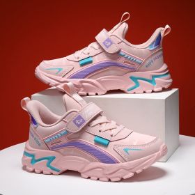 Autumn Girls Sneakers Kids Sports Shoes for Girls Casual Children Shoes Girl Running Child Shoes Boys Chaussure Enfant (Color: Pink, size: 28)