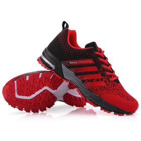 2022 New Designer Men Shoes Male Tenis Luxury Shoe Hombre Mesh Platform Footwear Fashion Breathable Blade Sport Running Sneakers (Color: 8702 red, size: 42)