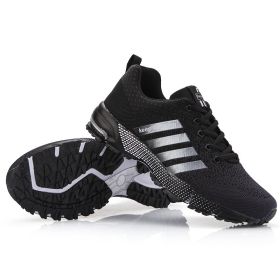 Men Shoes Breathable Mesh Trendy Sneakers Women Original Running Super Light Walking Big Size Man Tennis Shoes Zapatillas Hombre (Color: black 8702, size: 44)