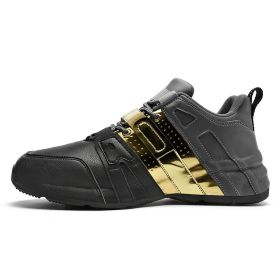 New Shoes Men Sneakers Hombre Male Shoes Tenis Luxury Shoes Trainer Race Breathable Shoes Fashion Loafers Running Shoes for Men (Color: black gold, size: 38)
