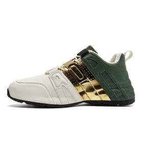 New Shoes Men Sneakers Hombre Male Shoes Tenis Luxury Shoes Trainer Race Breathable Shoes Fashion Loafers Running Shoes for Men (Color: White green, size: 44)