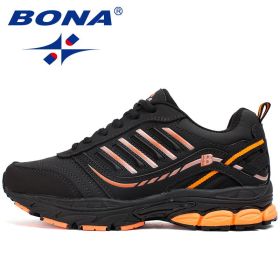 BONA New Hot Style Women Running Shoes Outdoor Activities Sport Shoes Lace Up Popular Sneakers Comfortable Athletic Shoes Ladies (Color: Pink Black, size: 7)