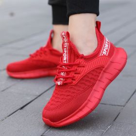 Children Sports Shoes Boys Running Sneakers Summer Kids Lightweight Shoes Boy Children's Shoes for Boys Breathable Shoes Spring (Color: Big red, size: 35)
