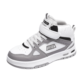Boys Running Shoes Breathable Light Outdoor Sports Shoe Comfortable Couple Sneakers Running Shoes for Kids Athletic Shoes (Color: Grey, size: 32)