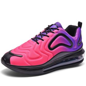JJ tiger The latest color matching couples sky Eye air cushion shoes for men and women casual sports shoes (36-46 optional) (Color: Pink Purple, size: 38)