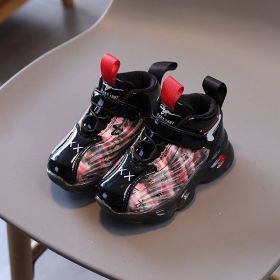 Children Shoes 2022 Autumn New Boys and Girls Color Matching Sports Shoes Kids Light Casual Shoes 21-30 Fashion Running Shoes (Color: Red, size: 27 (Inner 16.5cm)