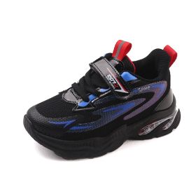Dirty-resistant Children's Sports Shoes Boys 2022 Spring and Autumn New Cool Assorted Big Kids Running Non-slip Sneakers Korean (Color: Blue, size: 35)