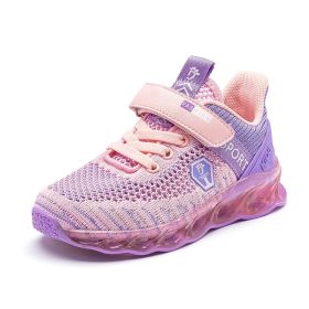 Sports Running Shoes Kids Girls Sneakers Teenager Trainers Breathable Casual Outdoor Tennis Shoes Girl Black Pink Big Size 37-38 (Color: pink sneakers, size: 1)