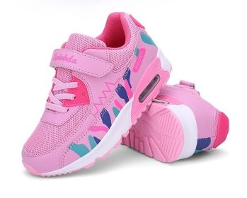 Sports Running Shoes Kids Girls Sneakers Teenager Trainers Breathable Casual Outdoor Tennis Shoes Girl Black Pink Big Size 37-38 (Color: pink breathable, size: 1)