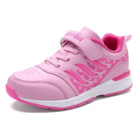 Kids Sport Shoes Waterproof Running Shoes Girls Sneakers Tenis Infantil Pink Breathable Antislip Children Shoes Chaussure Enfant (Color: pink sneakers kids, size: 27)