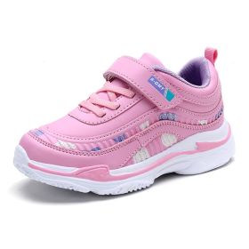 Kids Sport Shoes Waterproof Running Shoes Girls Sneakers Tenis Infantil Pink Breathable Antislip Children Shoes Chaussure Enfant (Color: pink girls shoes, size: 38)