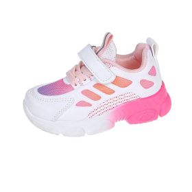 Kids Sneakers Comfortable Soft Girls Sports Shoes Breathable Baby Shoes Running Shoes For Children Outdoor Walking Girls Tenis (Color: Pink, size: 4.5)