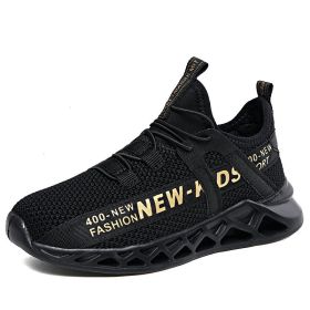 2019 Spring Autumn Kids Sport Running Shoes Boys Sneakers Tenis Basket Footwear Red Black Breathable Girls Soft Chaussure Enfant (Color: gold kids sneakers, size: 11.5)