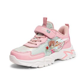 Kids Winter Sneakers Fashion Boys Sweet Cute Girls Sports Shoes Outdoor Flat Sports Shoes Student Casual Child Running Shoes (Color: Pink, size: 38)