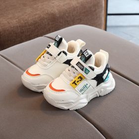 2022 Autumn/Winter Children Shoes Boys Girls Leather Sport Sneakers Plush Fashion Waterproof Non-slip Warm Kids Running Shoes (Color: cotton-pink, size: 29 (Insole 17.5cm))