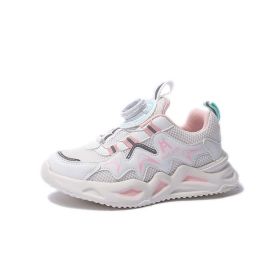 2022 Autumn Children Shoes For Baby Boys Girls Kids Casual Sneakers Breathable Soft Anti-Slip Running Sports Shoes Size 27-37 (Color: Pink, size: 32 (Insole 19.6cm))