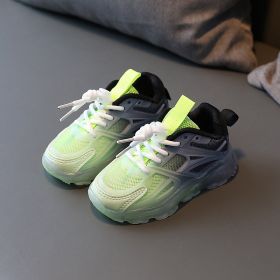 2022 Autumn Baby Sneakers Boys Girls Shoes Kids Breathable Sport Shoes Children Casual Sneakers Toddler Running Shoes Mesh Shoes (Color: Green, size: 22 (Insole 14cm))