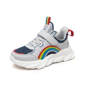 2022 Autumn Kids sneakers Girls shoes Child Fashion Casual Children Sports Shoes for Girl Running Shoes Chaussure Enfant (Color: GRAY, size: 38)